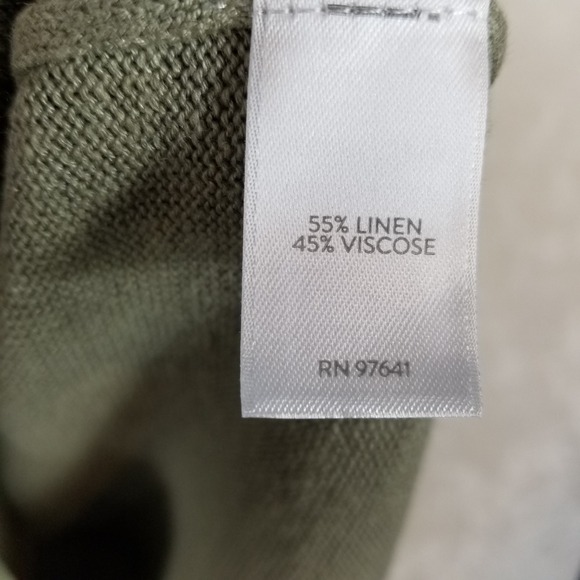 J. Jill Women Sage Green Linen Blend Button Front Sweater Dress Petite S NWT - Picture 4 of 7